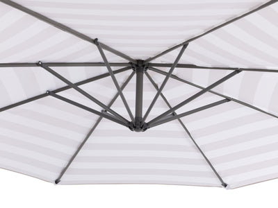 taupe and white offset patio umbrella 420 Series detail image CorLiving#color_taupe-and-white