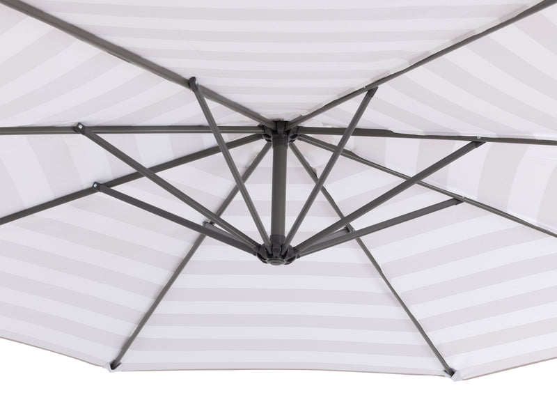 taupe and white offset patio umbrella 400 Series detail image CorLiving