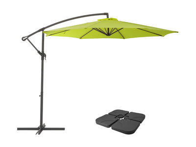lime green offset patio umbrella with base 400 Series product image CorLiving#color_ppu-lime-green