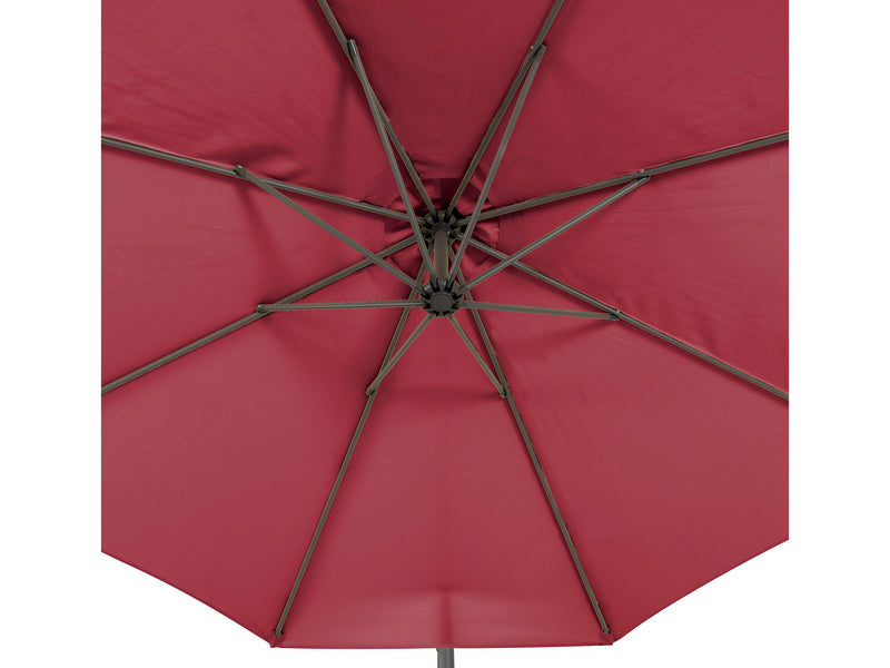 wine red offset patio umbrella 400 Series detail image CorLiving