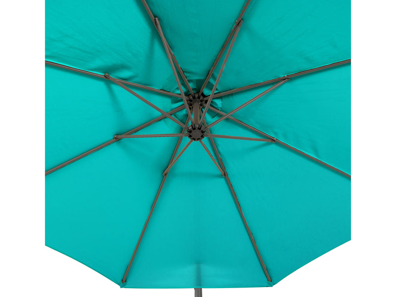 turquoise blue offset patio umbrella 400 Series detail image CorLiving