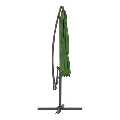 forest green offset patio umbrella with base 400 Series product image CorLiving#color_ppu-forest-green