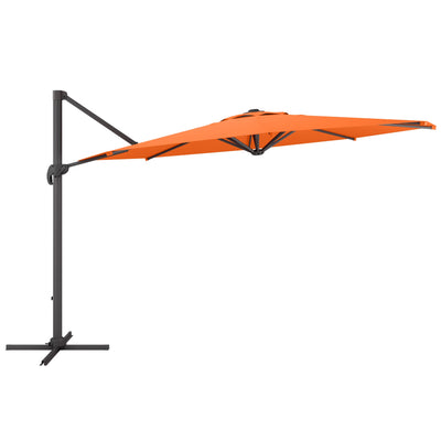 orange deluxe offset patio umbrella with base 500 Series product image CorLiving#color_ppu-orange