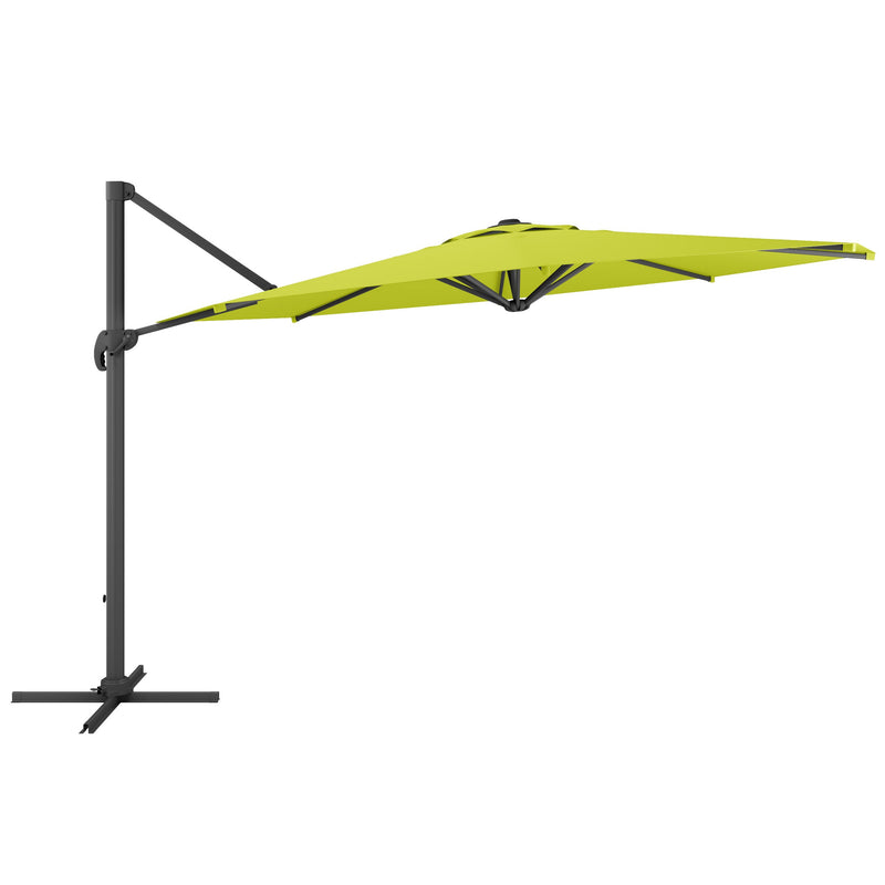 lime green deluxe offset patio umbrella with base 500 Series product image CorLiving
