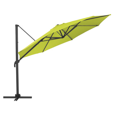 lime green deluxe offset patio umbrella with base 500 Series product image CorLiving#color_ppu-lime-green
