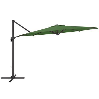 forest green deluxe offset patio umbrella with base 500 Series product image CorLiving#color_ppu-forest-green