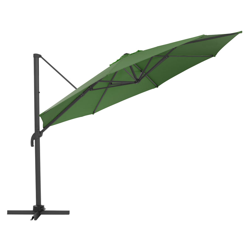 forest green deluxe offset patio umbrella with base 500 Series product image CorLiving