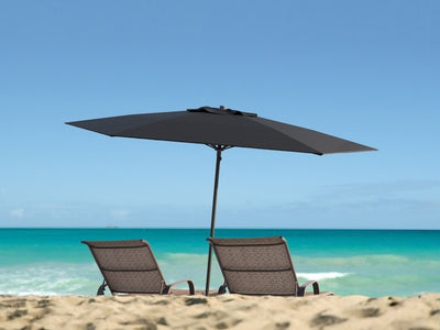 black beach umbrella 600 Series lifestyle scene CorLiving#color_black