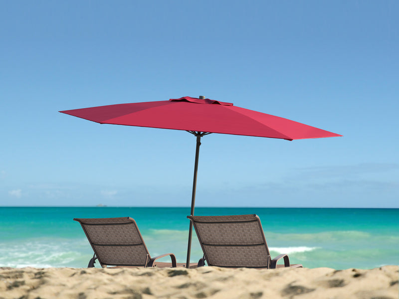 wine red beach umbrella 600 Series lifestyle scene CorLiving