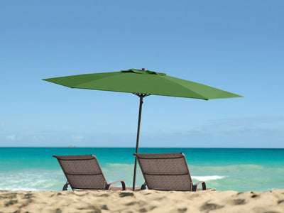forest green beach umbrella 600 Series lifestyle scene CorLiving#color_forest-green
