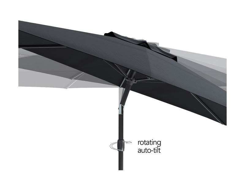 black large patio umbrella, tilting 700 Series product image CorLiving