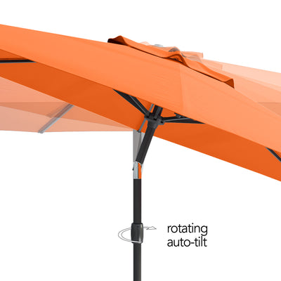 orange large patio umbrella, tilting with base 700 Series product image CorLiving#color_ppu-orange