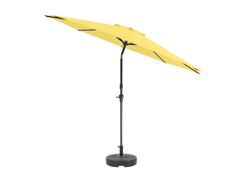 yellow large patio umbrella, tilting with base 700 Series product image CorLiving