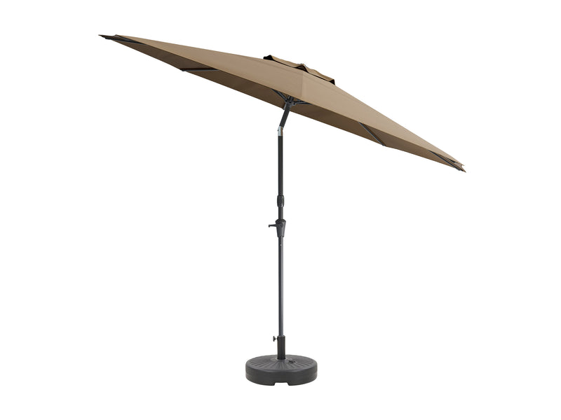 sandy brown large patio umbrella, tilting with base 700 Series product image CorLiving
