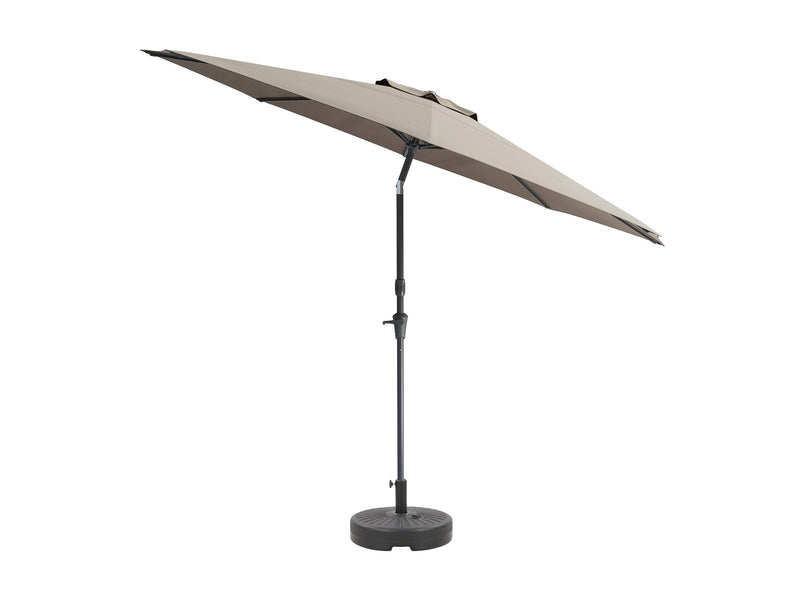 sand grey large patio umbrella, tilting with base 700 Series product image CorLiving