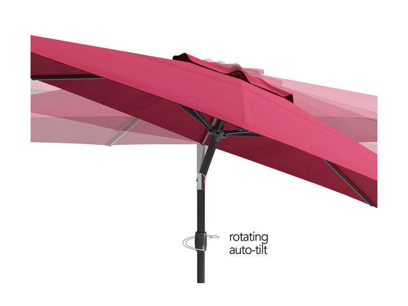 wine red large patio umbrella, tilting 700 Series product image CorLiving