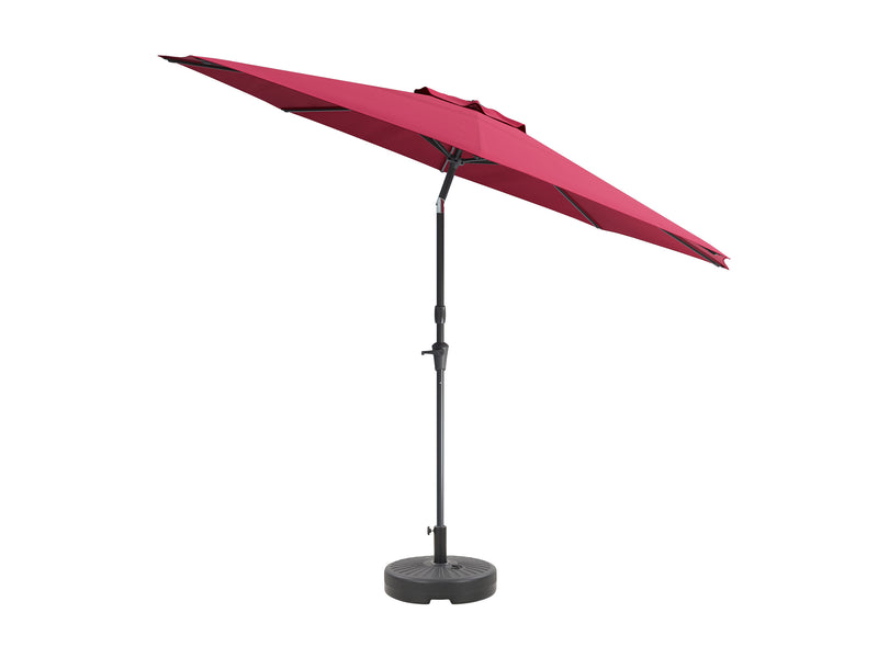 wine red large patio umbrella, tilting with base 700 Series product image CorLiving