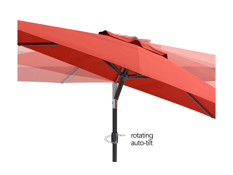 crimson red large patio umbrella, tilting 700 Series product image CorLiving