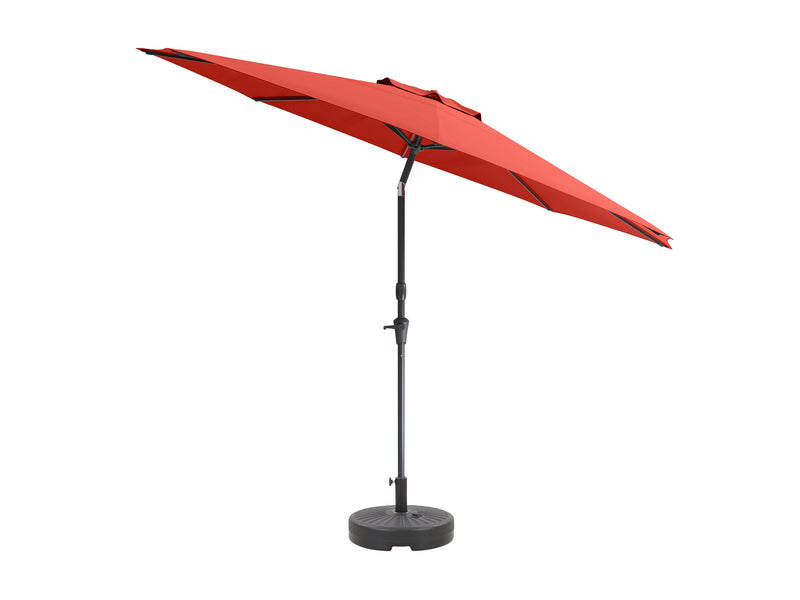 crimson red large patio umbrella, tilting with base 700 Series product image CorLiving