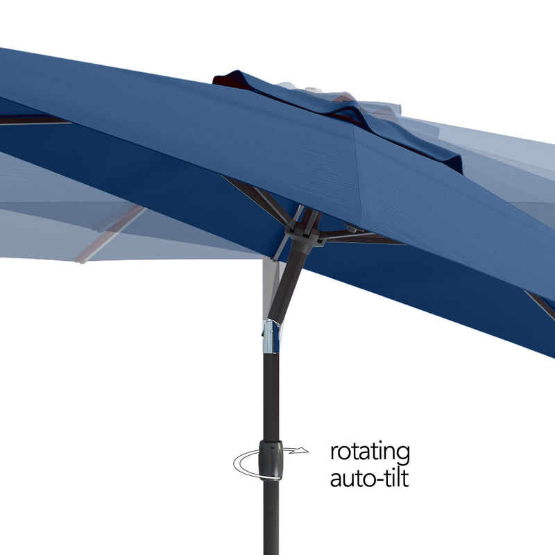 cobalt blue large patio umbrella, tilting with base 700 Series product image CorLiving
