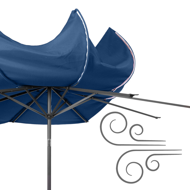 cobalt blue large patio umbrella, tilting with base 700 Series product image CorLiving