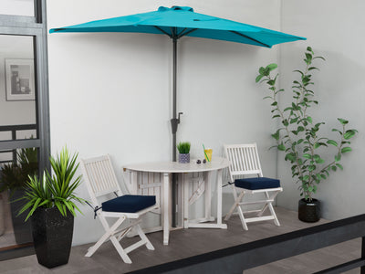 turquoise blue half umbrella Versa Collection lifestyle scene CorLiving#color_turquoise-blue