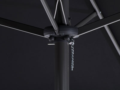 black double patio umbrella, 15ft Bertha Collection detail image CorLiving#color_black