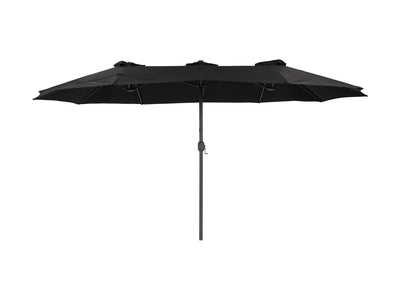 black double patio umbrella, 15ft Bertha Collection product image CorLiving#color_black