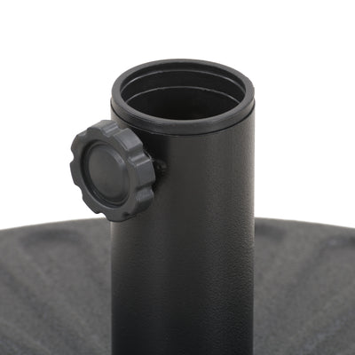 dark grey 10ft patio umbrella, round tilting with base 200 Series detail image CorLiving#color_dark-grey