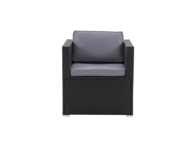 black and ash grey Wicker Armchair Parksville Collection product image by CorLiving#color_black-and-ash-grey