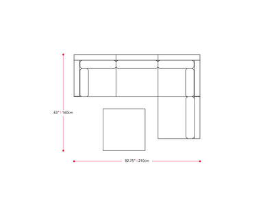 black and ash grey 5-Piece Patio Wicker Sectional Set Parksville Collection measurements diagram by CorLiving#color_black-and-ash-grey