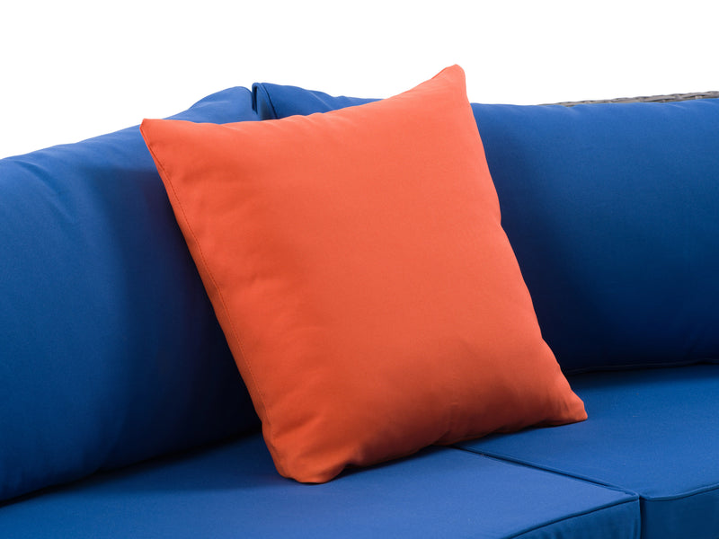 blended grey and oxford blue Curved Outdoor Sofa, 2pc Parksville Collection detail image by CorLiving