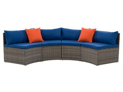 blended grey and oxford blue Curved Outdoor Sofa, 2pc Parksville Collection product image by CorLiving#color_blended-grey-and-oxford-blue
