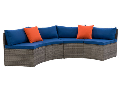 blended grey and oxford blue Curved Outdoor Sofa, 2pc Parksville Collection product image by CorLiving#color_blended-grey-and-oxford-blue