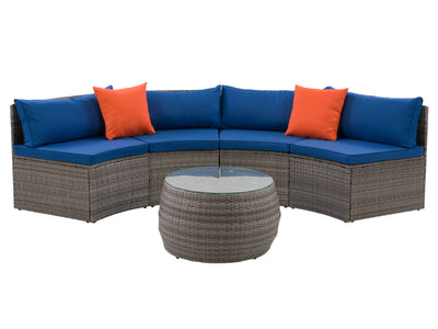 blended grey and oxford blue Curved Outdoor Sectional Set, 3pc Parksville Collection product image by CorLiving#color_blended-grey-and-oxford-blue