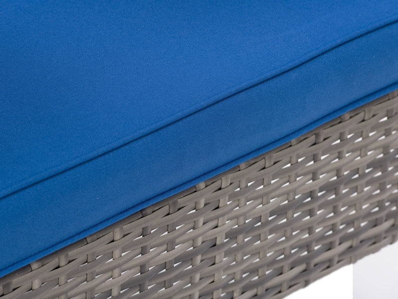 blended grey and oxford blue Patio Armchair Parksville Collection detail image by CorLiving