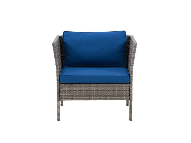 blended grey and oxford blue Patio Armchair Parksville Collection product image by CorLiving