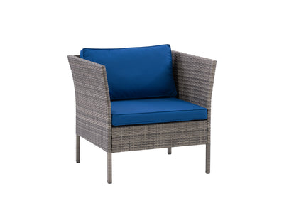 blended grey and oxford blue Patio Armchair Parksville Collection product image by CorLiving#color_blended-grey-and-oxford-blue