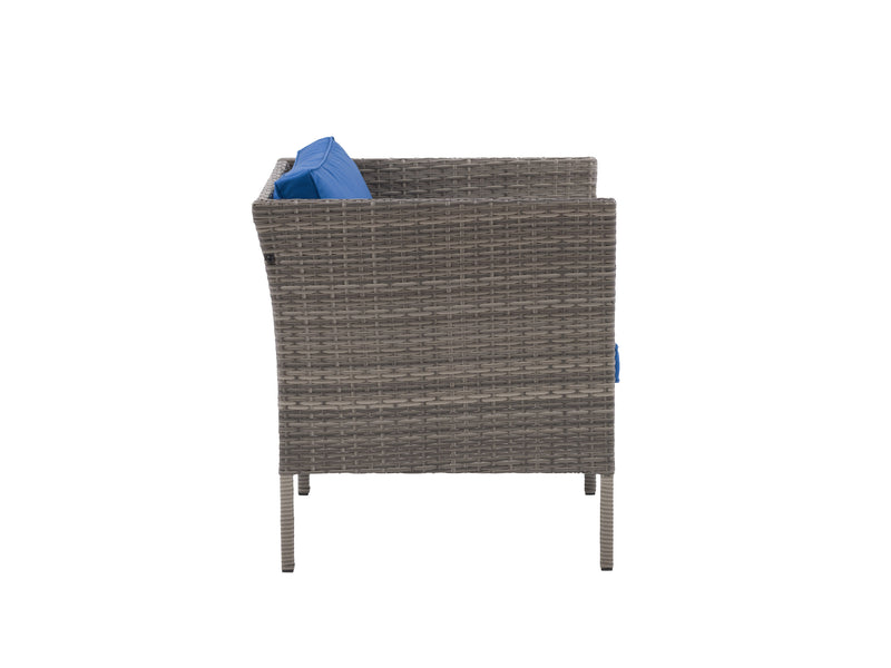 blended grey and oxford blue Patio Armchair Parksville Collection product image by CorLiving