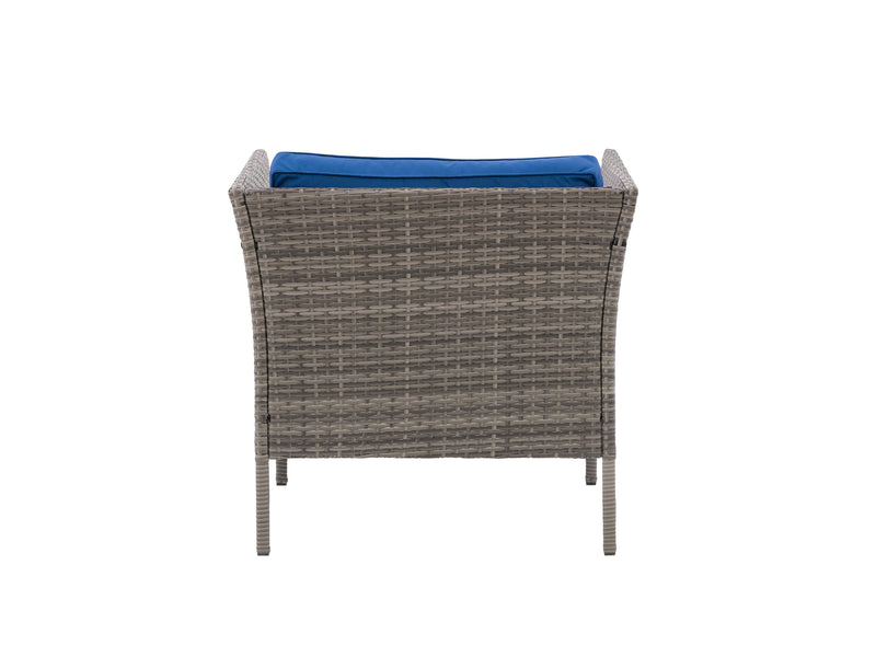 blended grey and oxford blue Patio Armchair Parksville Collection product image by CorLiving