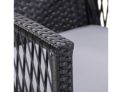 black and grey 4pc Patio Set Parksville Collection detail image by CorLiving#color_black-and-grey