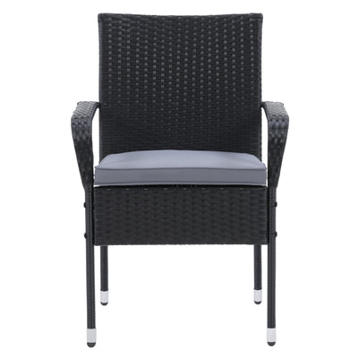 black Stackable Patio Chairs, Set of 2 Parksville Collection product image by CorLiving#color_black