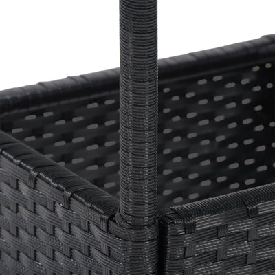 black weave Bistro Table Parksville Collection detail image by CorLiving#color_textured-black-weave