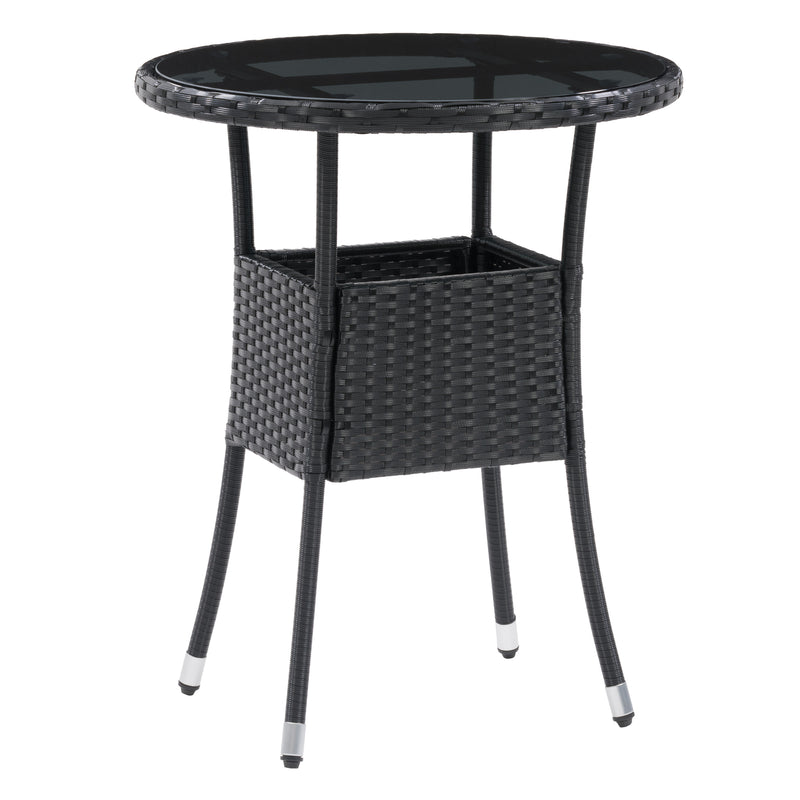 black weave Bistro Table Parksville Collection product image by CorLiving