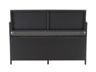 black weave Outdoor Bench with Storage Parksville Collection product image by CorLiving#color_textured-black-weave