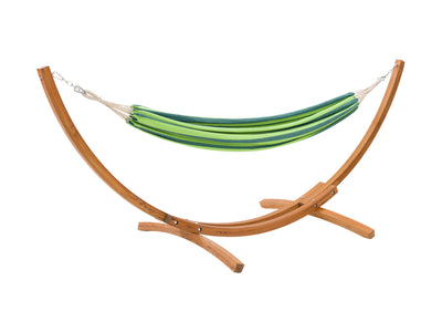 blue and green Hammock with Wood Stand Warm Sun Collection product image by CorLiving#color_blue-and-green
