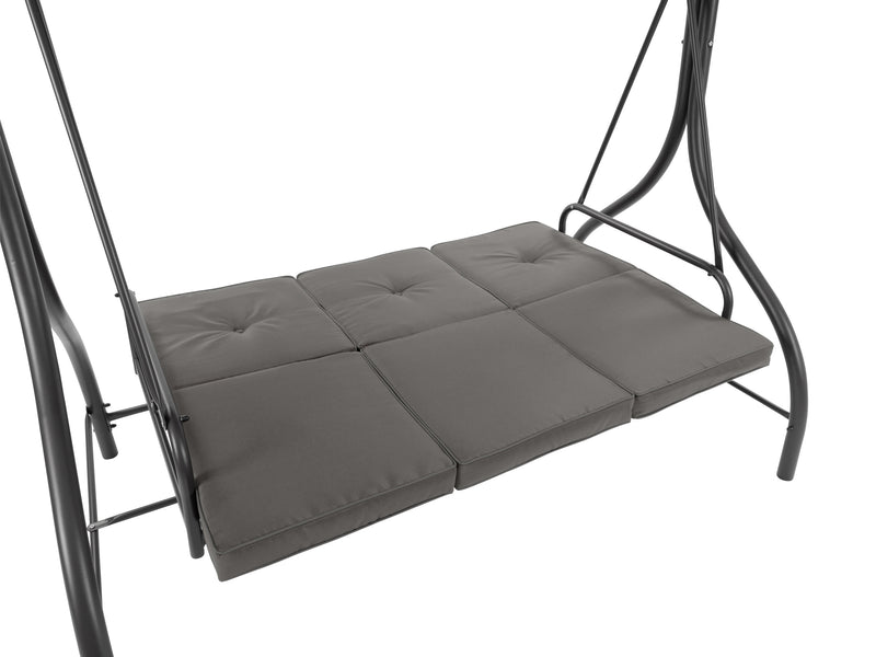 grey Patio Swing With Canopy, Convertible Elia Collection detail image by CorLiving