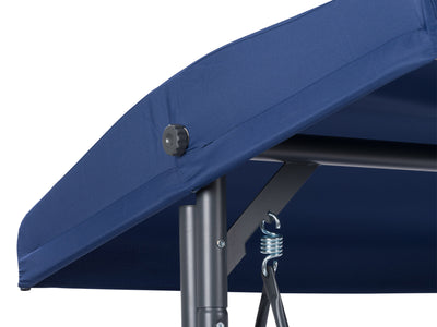 navy blue Patio Swing With Canopy, Convertible Elia Collection detail image by CorLiving#color_navy-blue