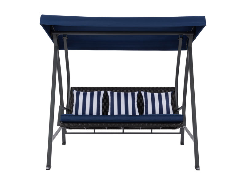 navy blue Patio Swing With Canopy Flora Collection product image by CorLiving