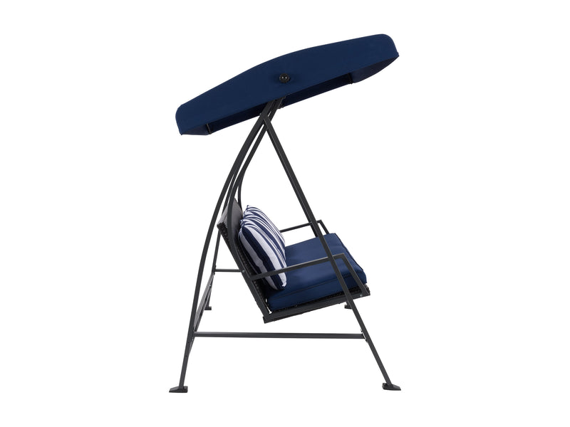 navy blue Patio Swing With Canopy Flora Collection product image by CorLiving